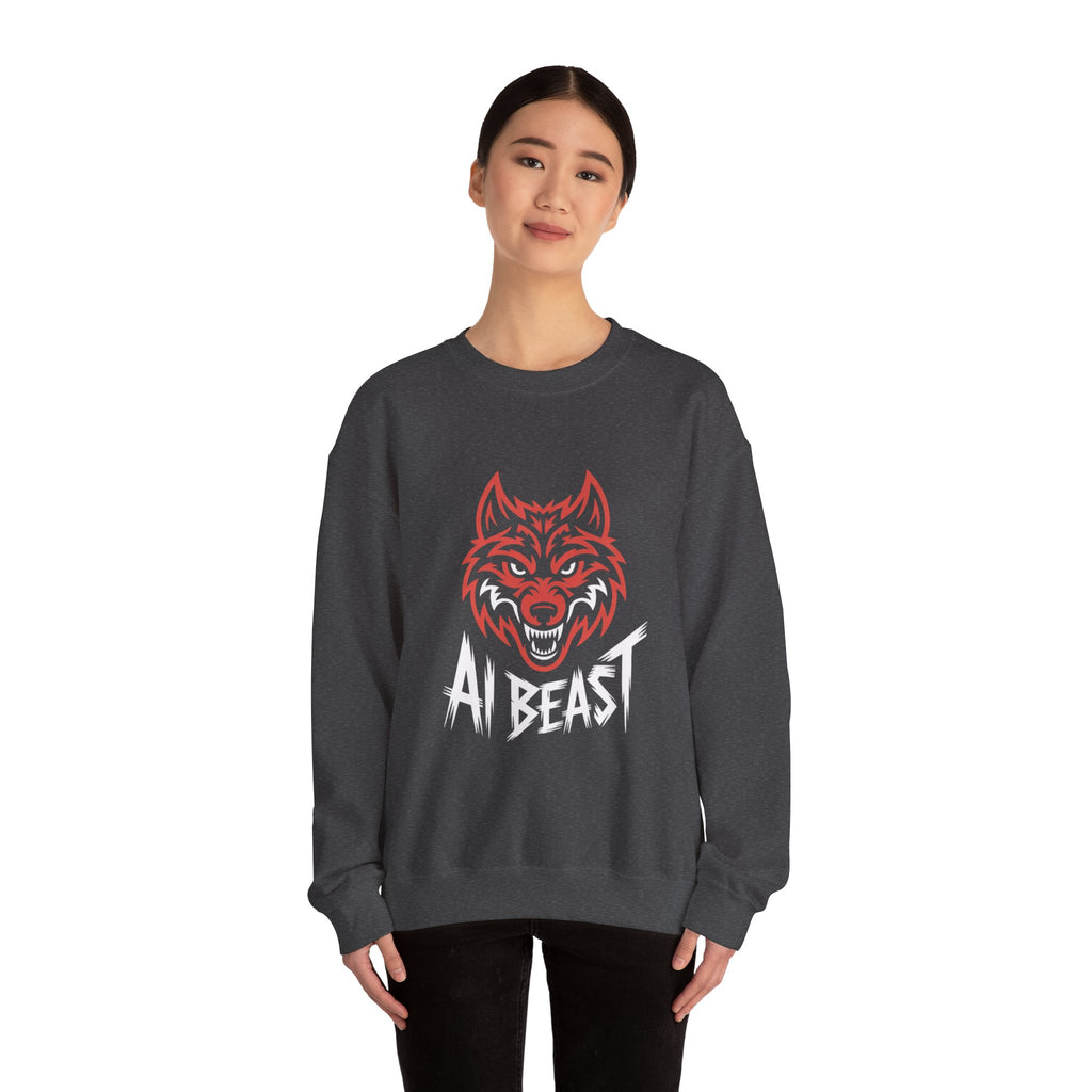 AI BEAST " Alpha Mode " Unisex Heavy Blend™ Crewneck Sweatshirt