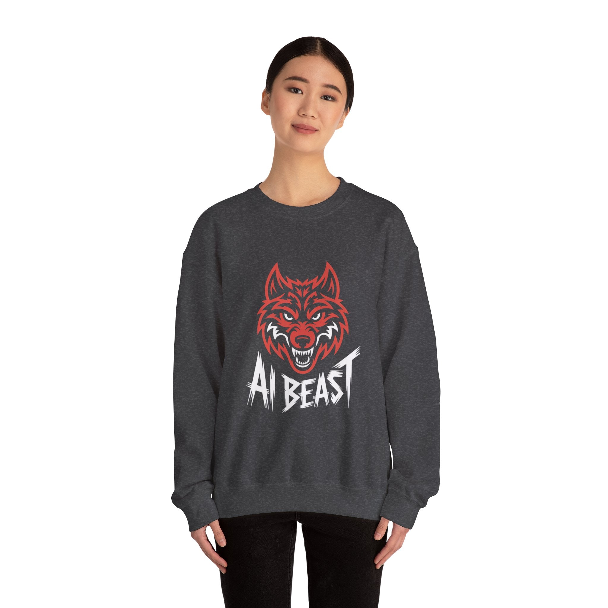 AI BEAST " Alpha Mode " Unisex Heavy Blend™ Crewneck Sweatshirt