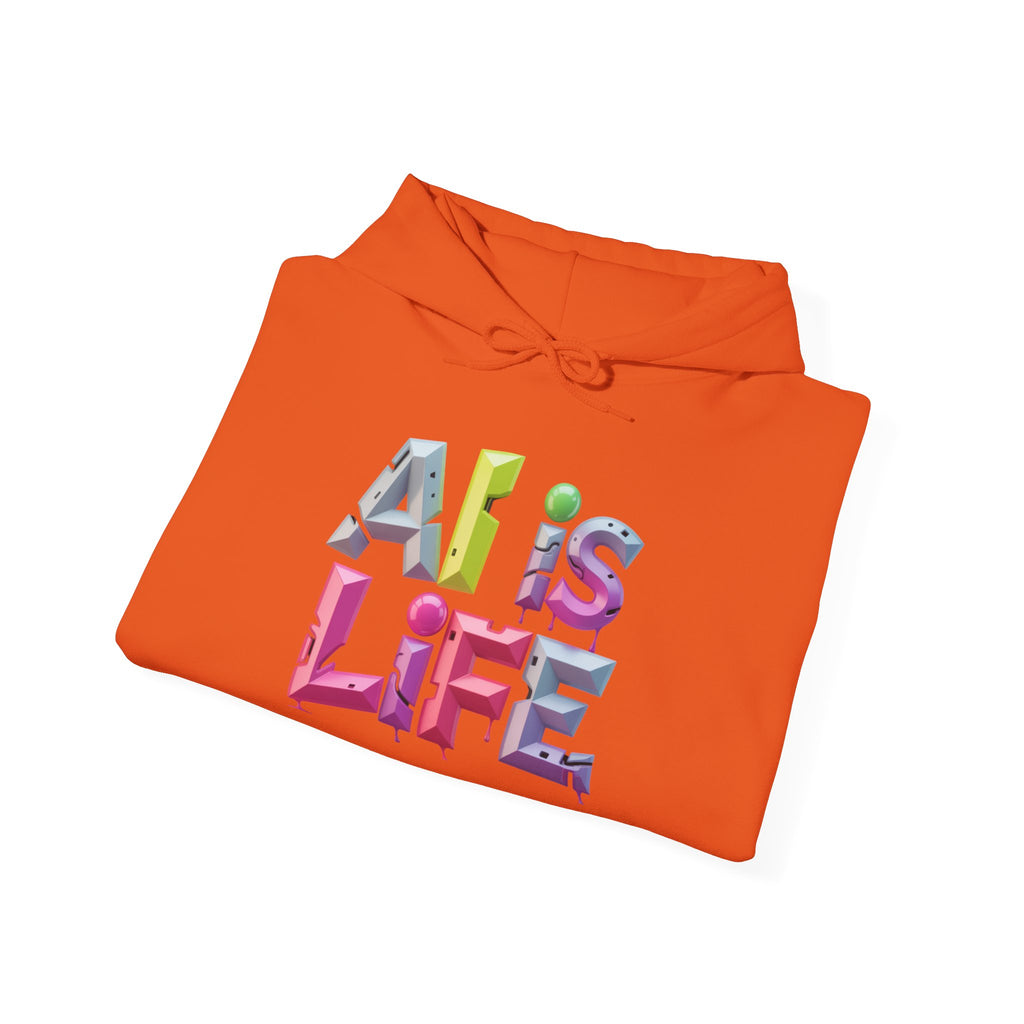 Ali is Life "GRAFFITI DIMENSION" Colorful Text Pullover Hoodie