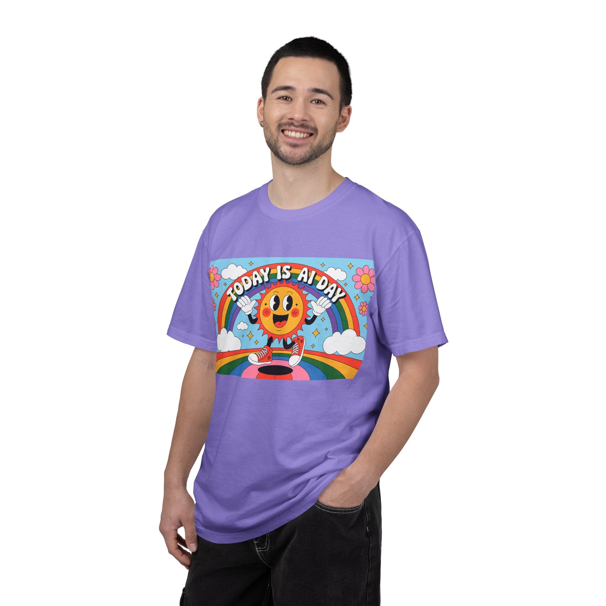 Today Is AI Day  "Sunshine Circuit" Unisex Garment-Dyed T-shirt