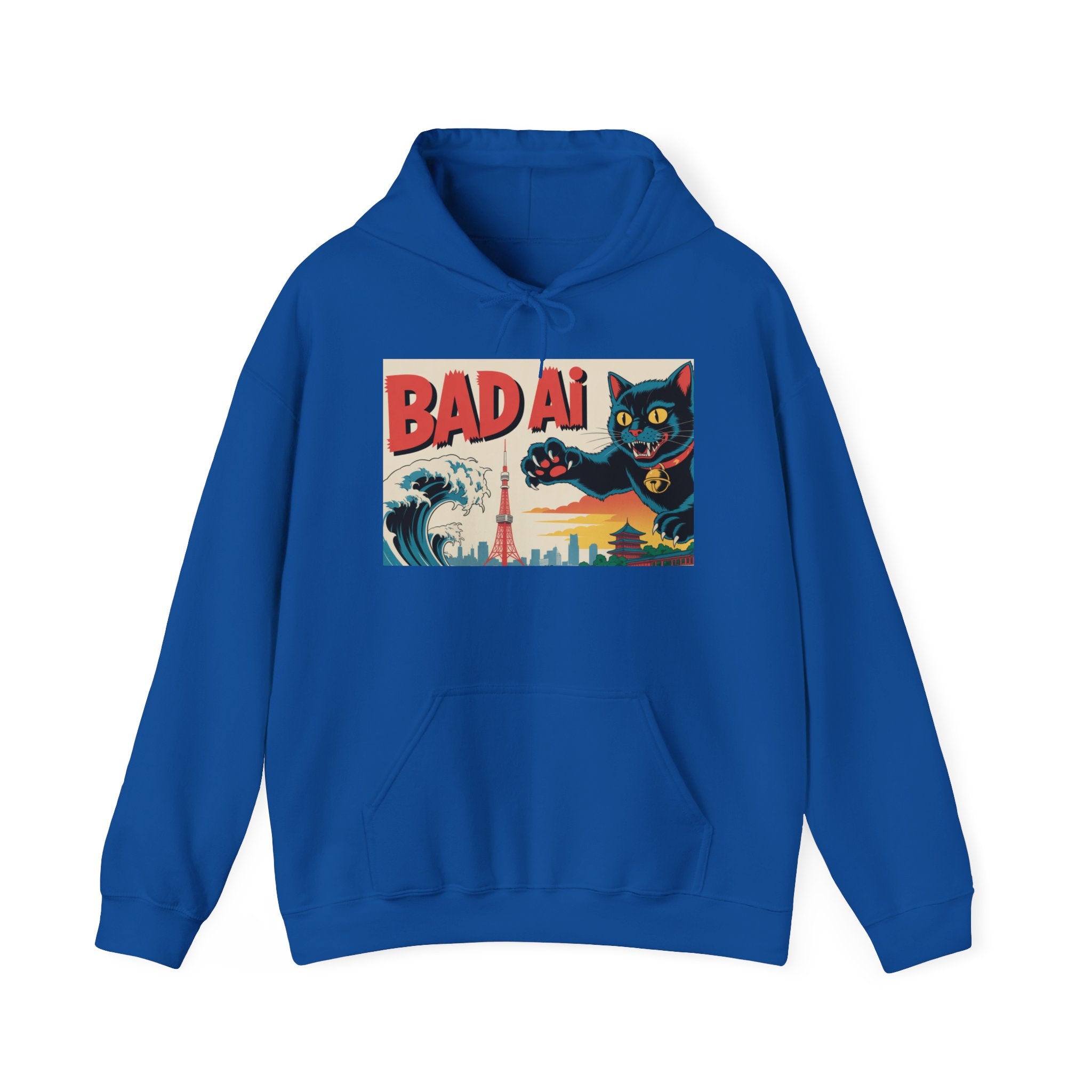 BAD AI " Kaiju Kitty " Unisex Heavy Blend™ Hooded Sweatshirt
