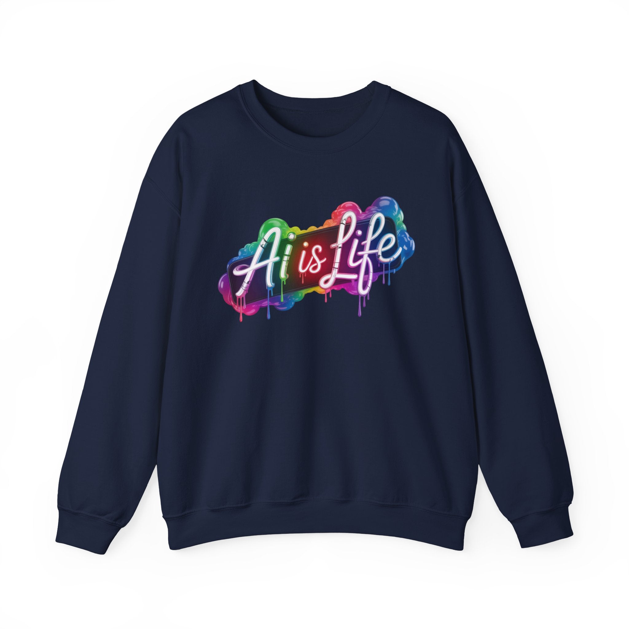 AI is LIFE  “PipeDream Intelligence”  Heavy Blend™ Crewneck Sweatshirt