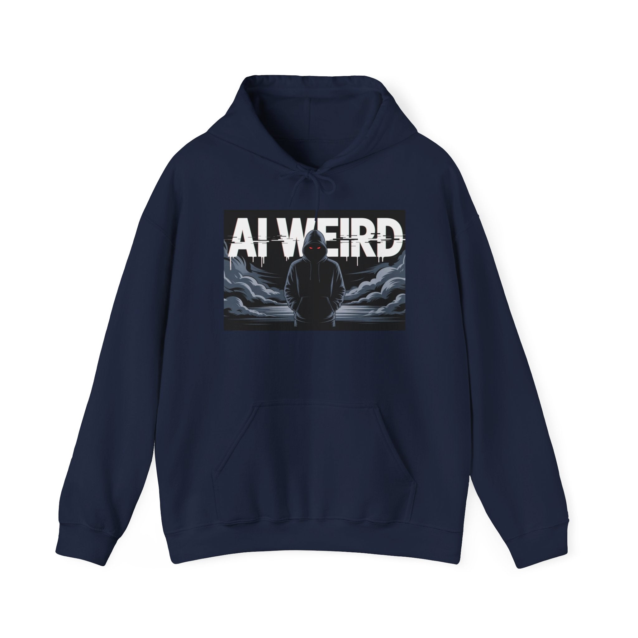AI WEIRD – “DARK DATA ENTITY” Unisex Heavy Blend™ Hooded Sweatshirt