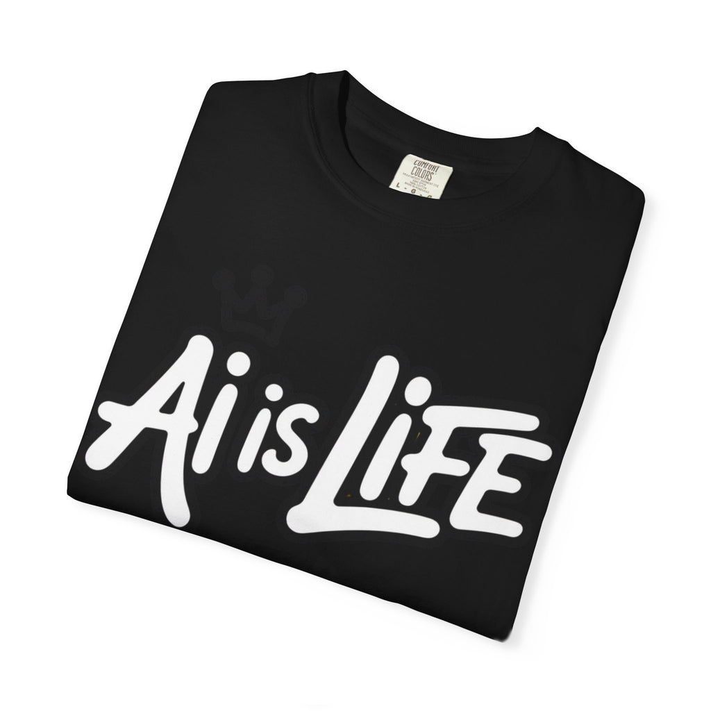 Ai is Life  "Crown Circuit" Unisex Garment-Dyed T-shirt