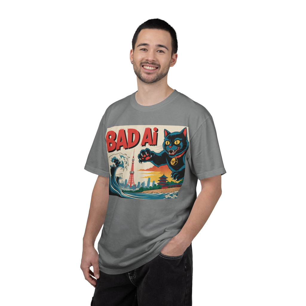 BAD AI  " Kaiju Kitty "  Unisex Garment-Dyed T-shirt