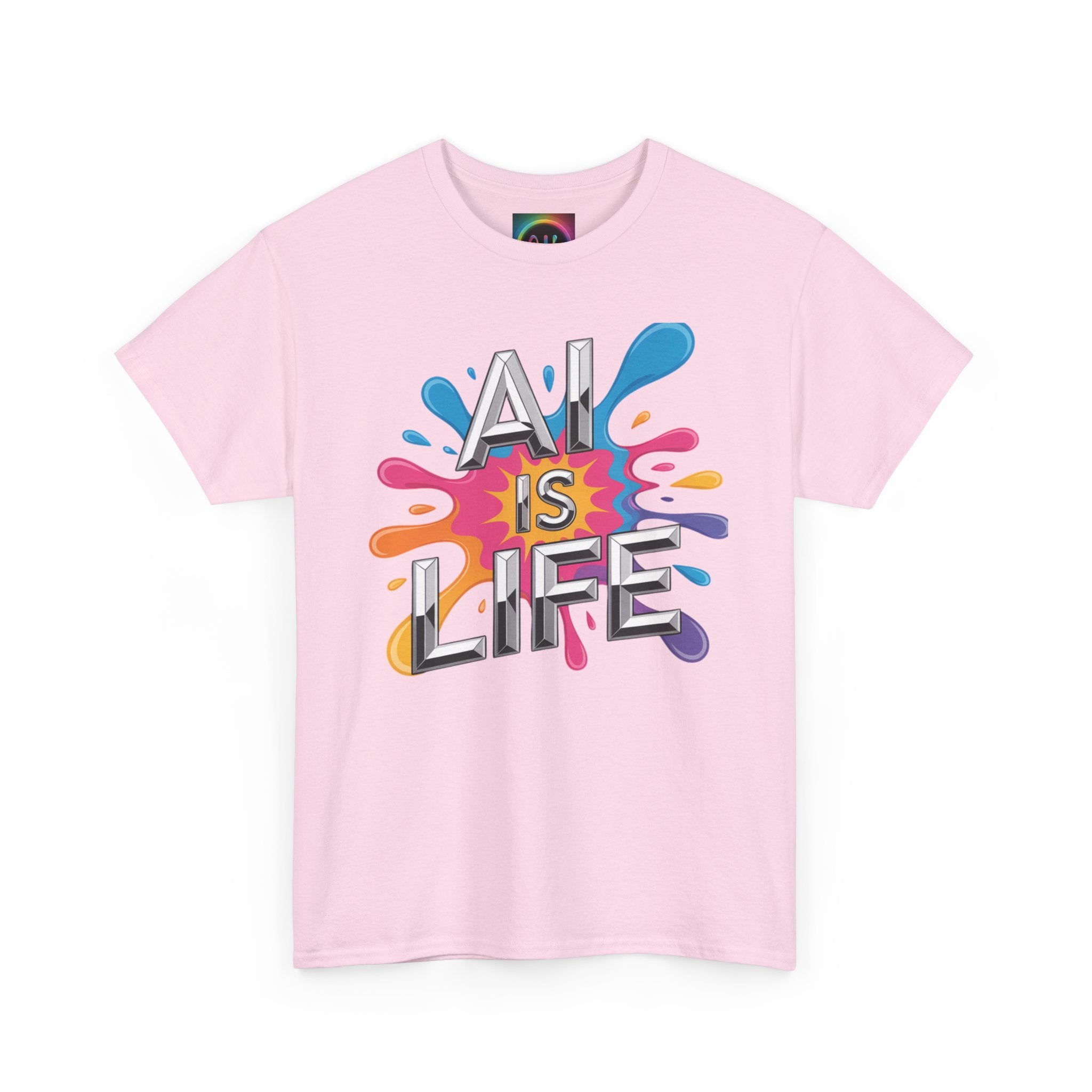 Ail Is Life "CHROME SPLATTER" Colorful Retro Splash Graphic T-Shirt
