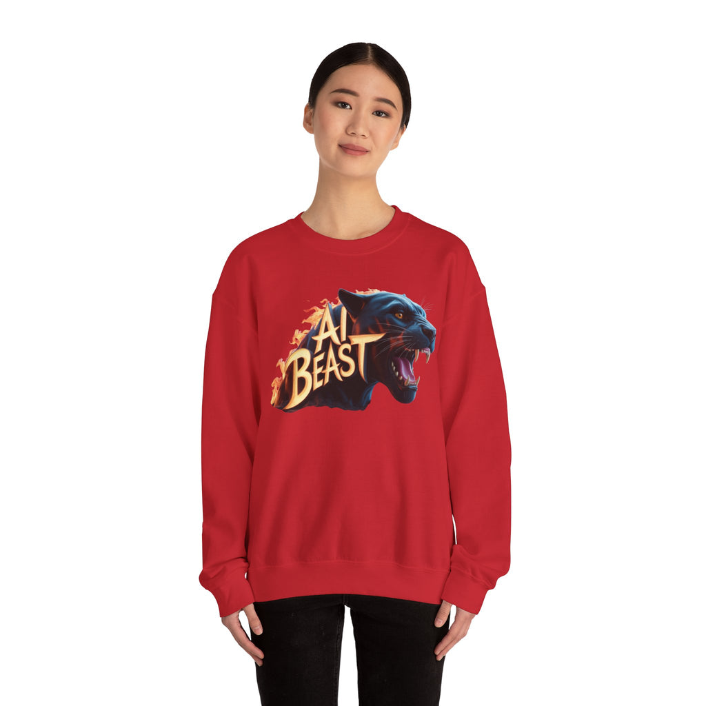 AI BEAST  "Wildfire Algorithm" Unisex Heavy Blend™ Crewneck Sweatshirt