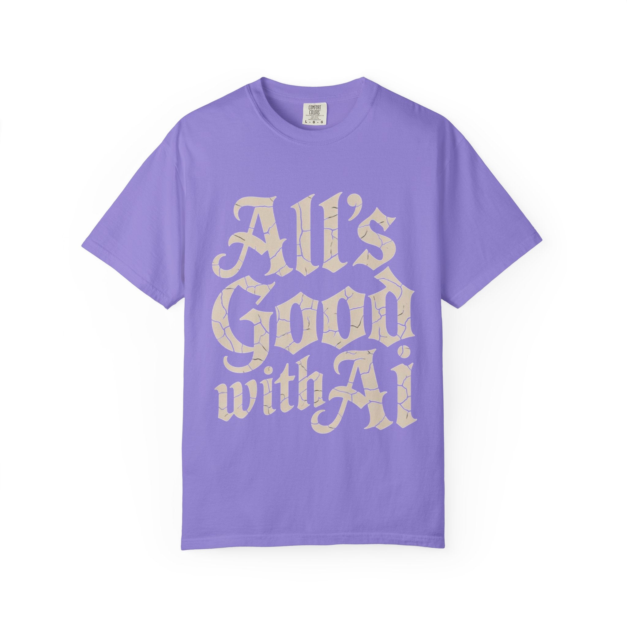 ALL’S GOOD WITH AI “Cracked Code Classic” Unisex Garment-Dyed T-shirt