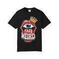 AI Weird Graphic T-Shirt — Crown Quirky Eye & "RETRO CROWNED MOUTH"