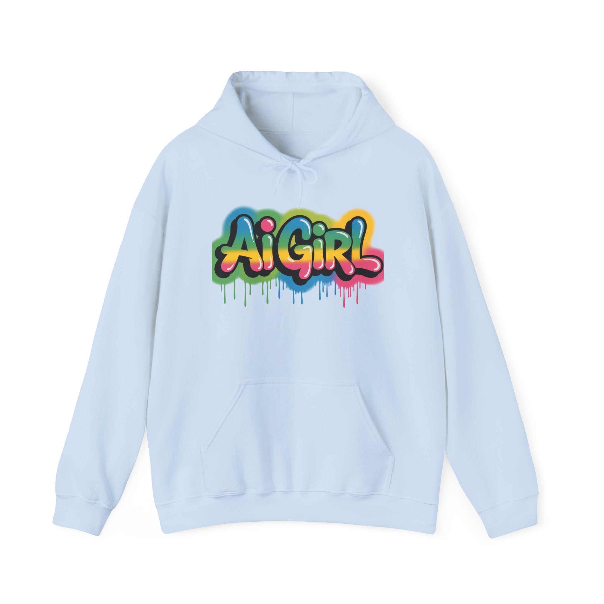 Ai Girl  "Graffiti Glow"  Unisex Heavy Blend™ Hooded Sweatshirt