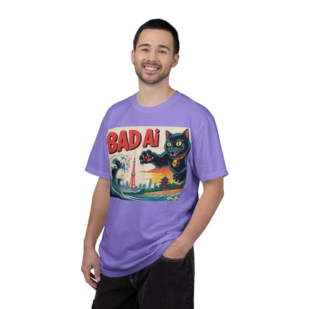BAD AI  " Kaiju Kitty "  Unisex Garment-Dyed T-shirt