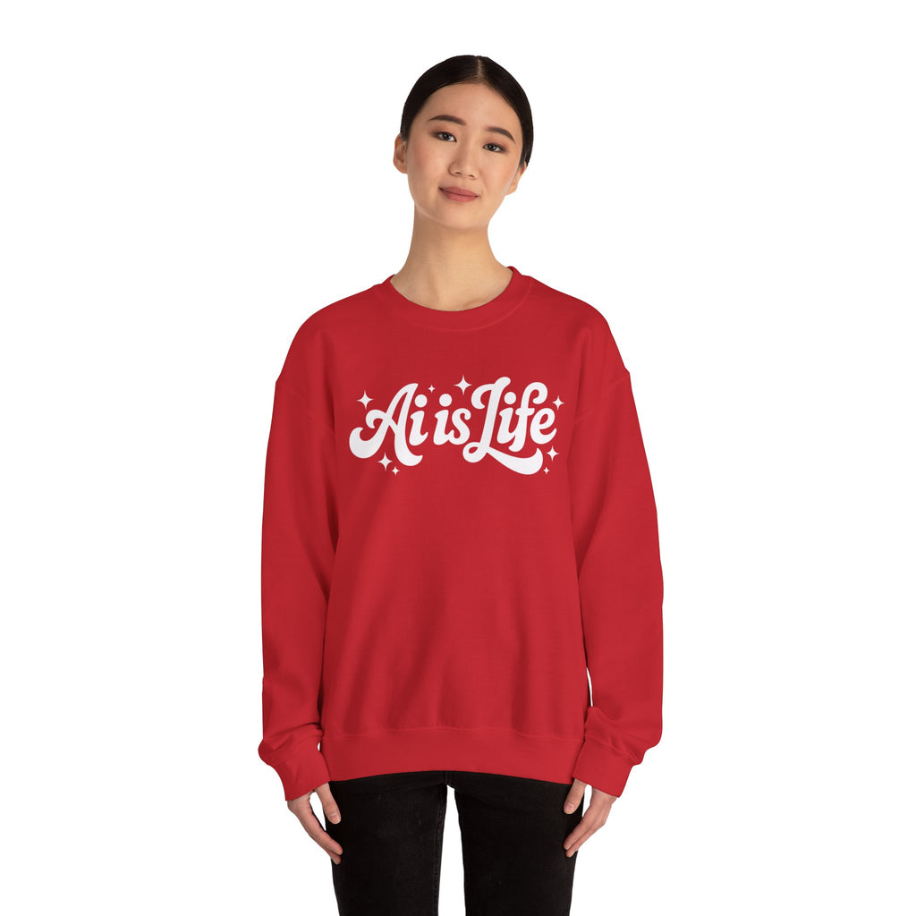 Ai is Life  "TechFlow Energy" Unisex Heavy Blend™ Crewneck Sweatshirt