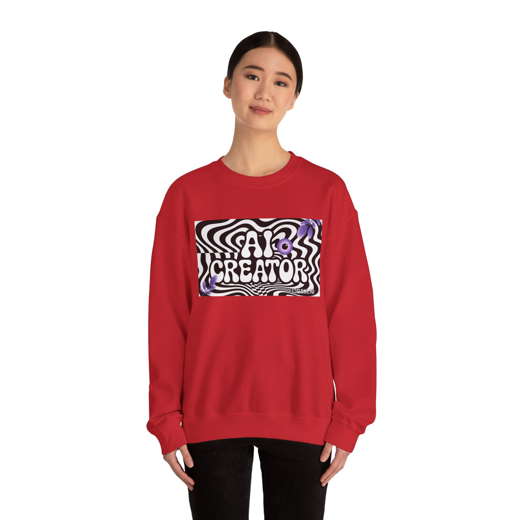 AI Creator  "Optic Loop" Unisex Heavy Blend™ Crewneck Sweatshirt