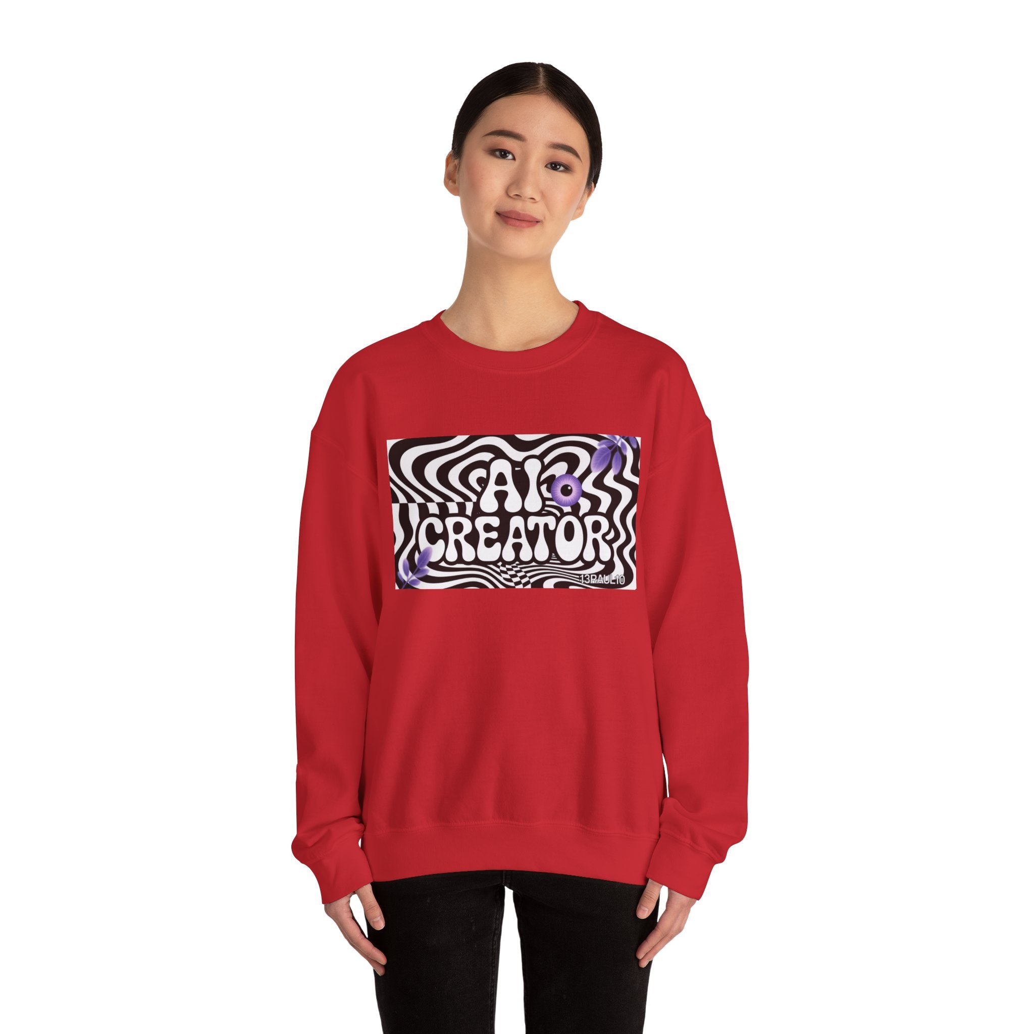 AI Creator  "Optic Loop" Unisex Heavy Blend™ Crewneck Sweatshirt
