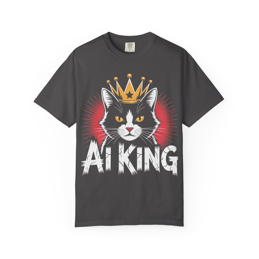 AI king ""Glitch Monarch"" Garment-Dyed T-shirt (Men)