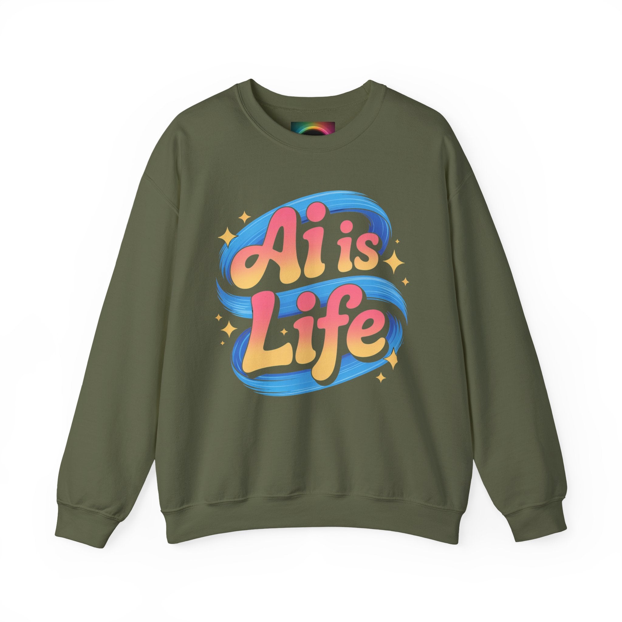 AI is Life "COSMIC SWIRL" Unisex Heavy Blend™ Crewneck Sweatshirt