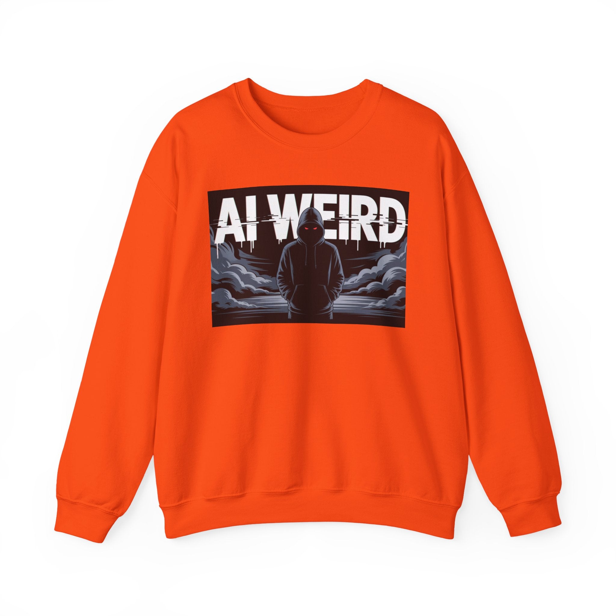 AI WEIRD – “DARK DATA ENTITY” Unisex Heavy Blend™ Crewneck Sweatshirt