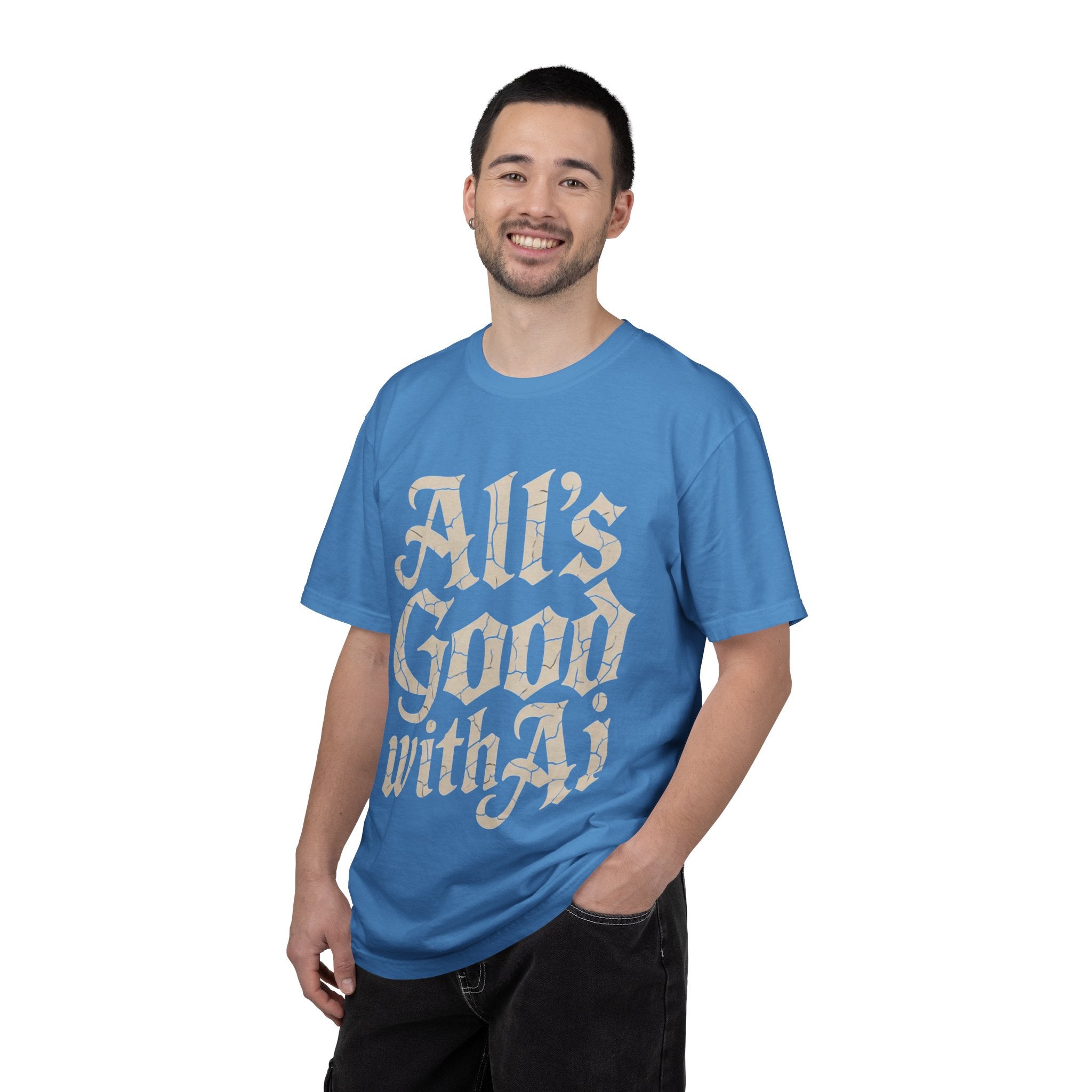 ALL’S GOOD WITH AI “Cracked Code Classic” Unisex Garment-Dyed T-shirt