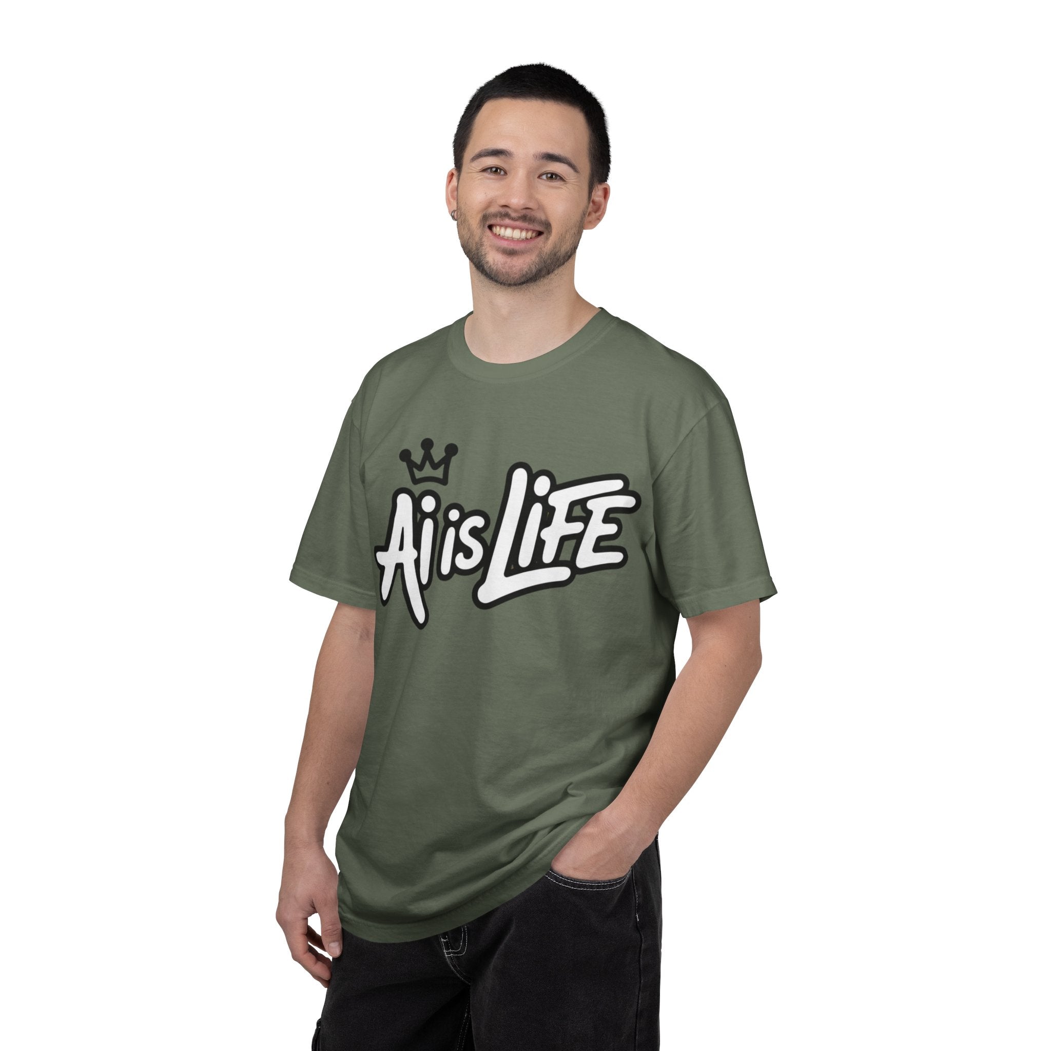 Ai is Life  "Crown Circuit" Unisex Garment-Dyed T-shirt