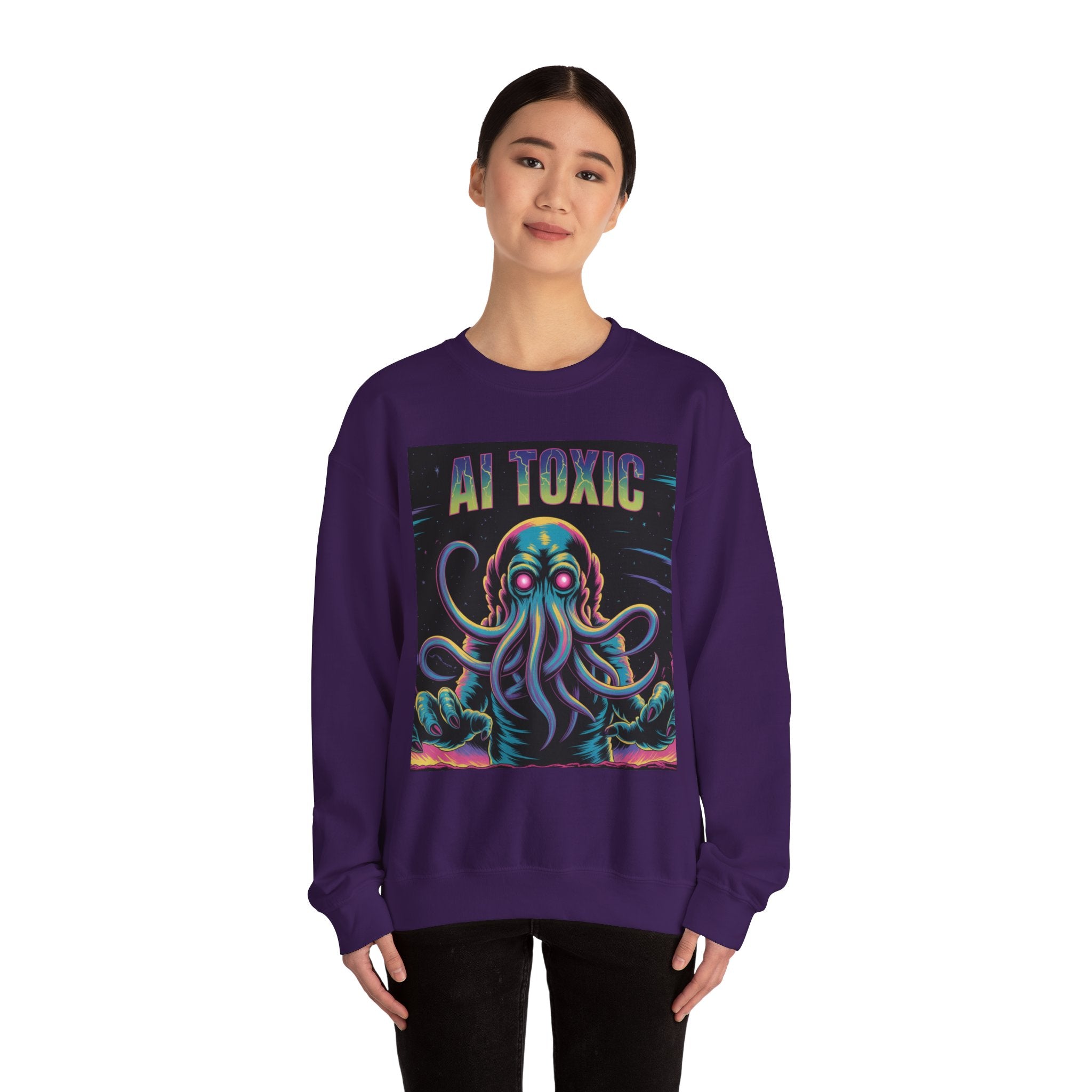 AI TOXIC  "Data Overlord" Unisex Heavy Blend™ Crewneck Sweatshirt