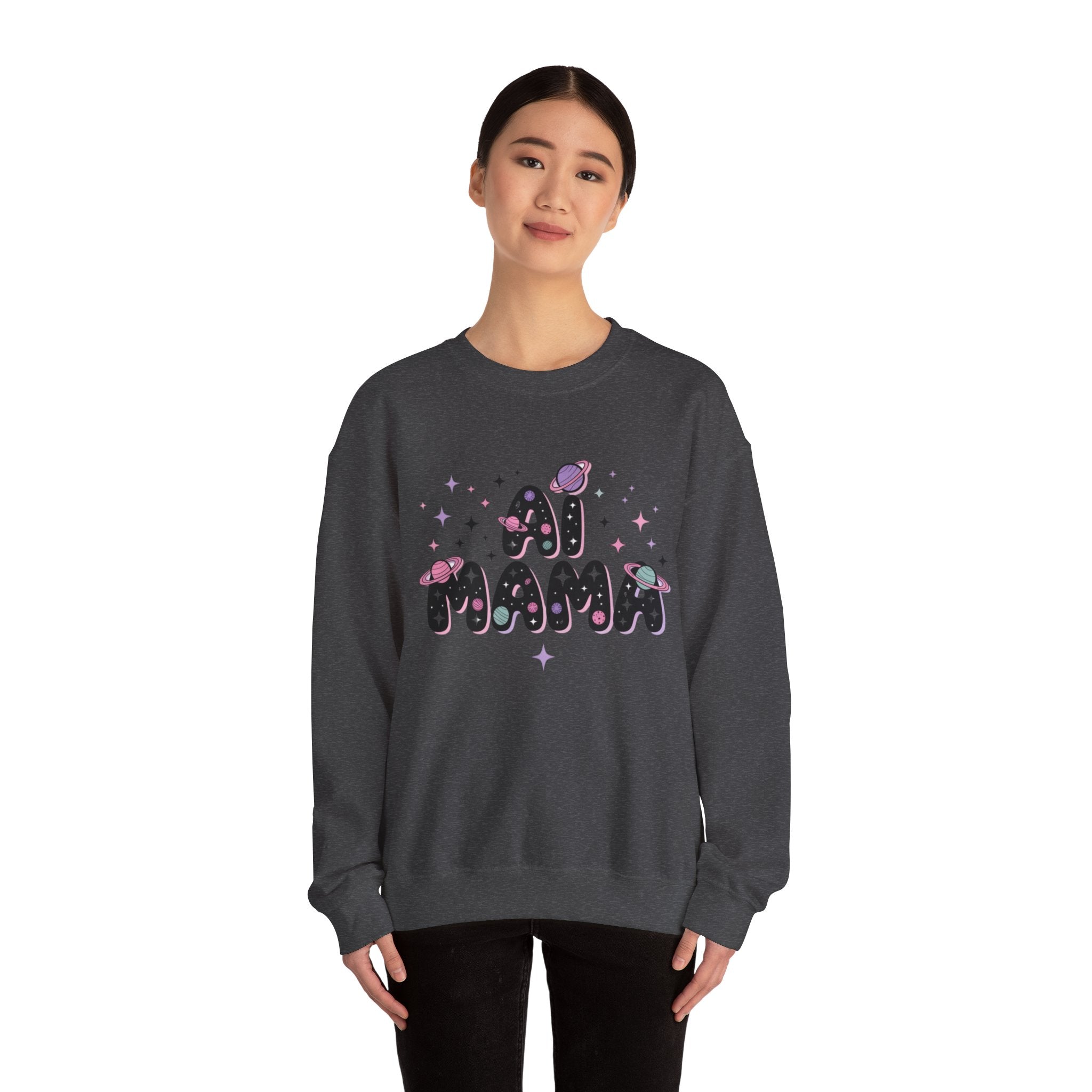 AI Mama "Digital Daydreamer" Unisex Heavy Blend™ Crewneck Sweatshirt