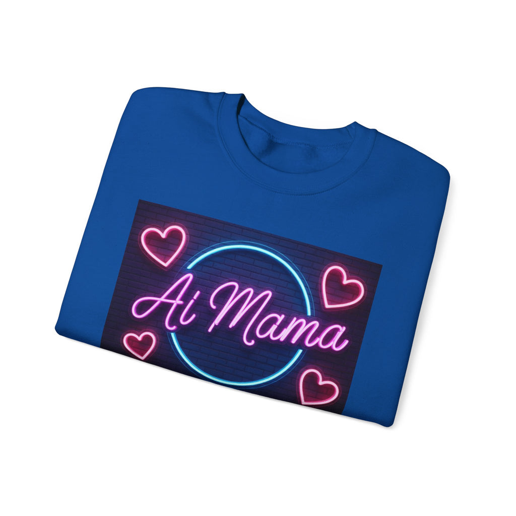 AI MAMA “ Electric Love Loop ” Unisex Heavy Blend™ Crewneck Sweatshirt