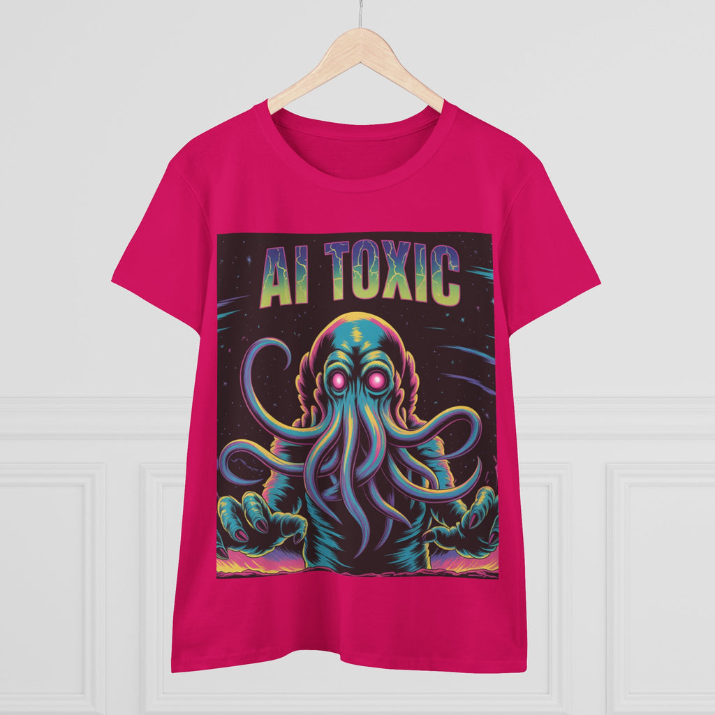 AI TOXIC  "Data Overlord" Women's Midweight Cotton Tee