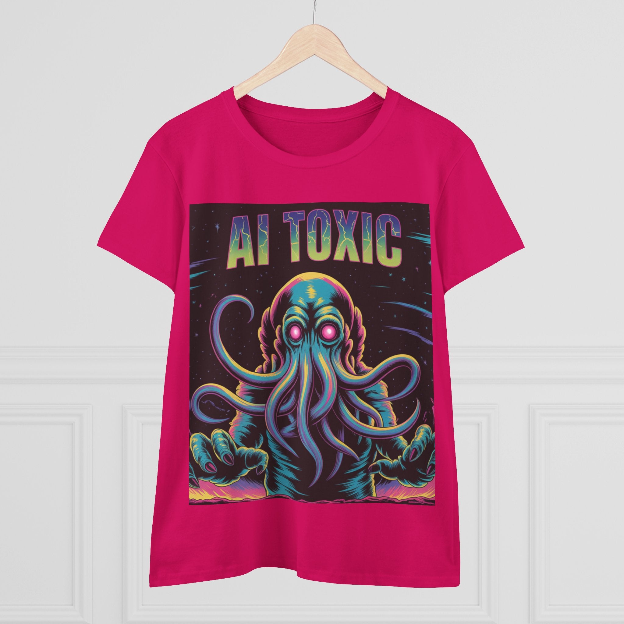 AI TOXIC  "Data Overlord" Women's Midweight Cotton Tee