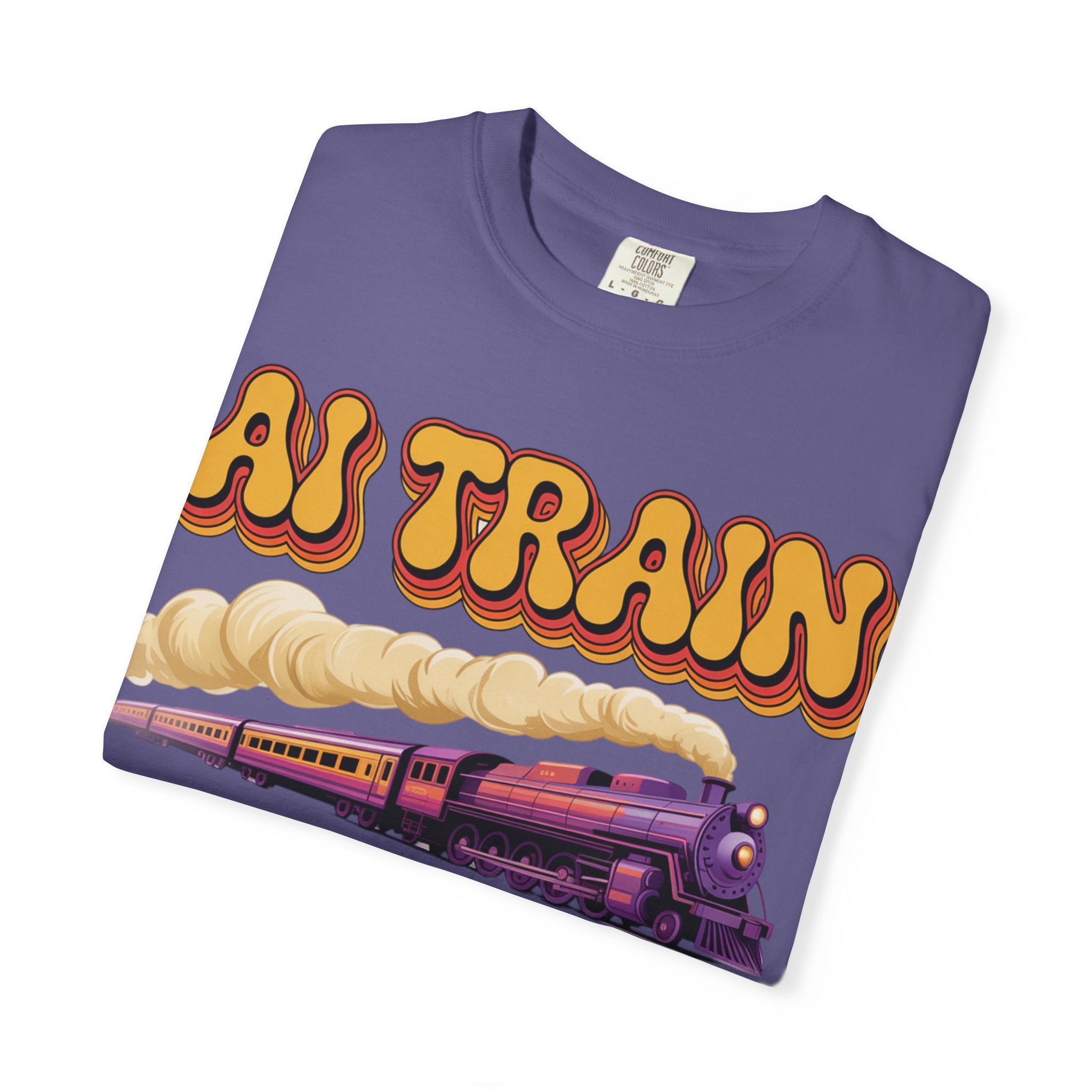 AI TRAIN  "Quantum Rail System" Unisex Garment-Dyed T-shirt