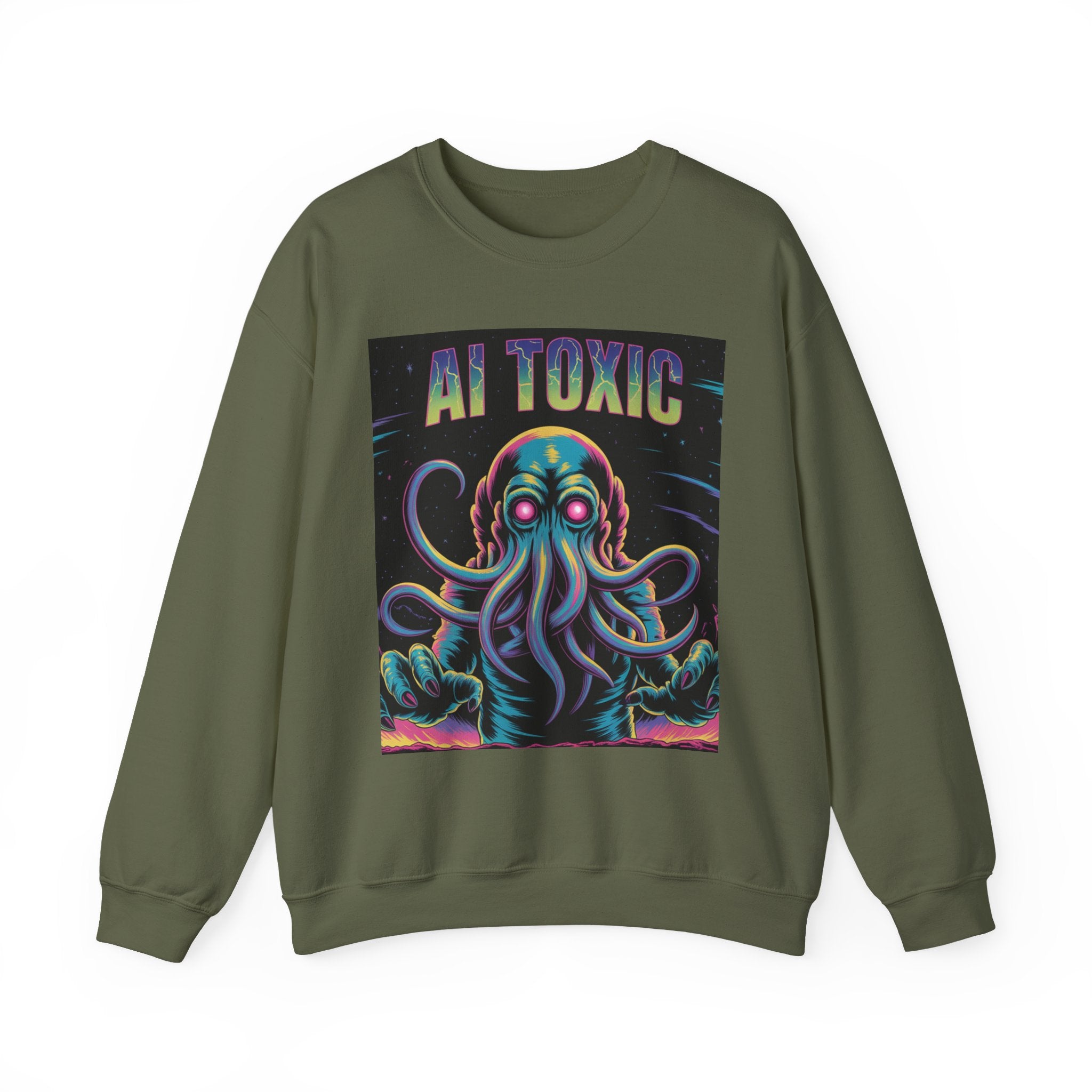 AI TOXIC  "Data Overlord" Unisex Heavy Blend™ Crewneck Sweatshirt