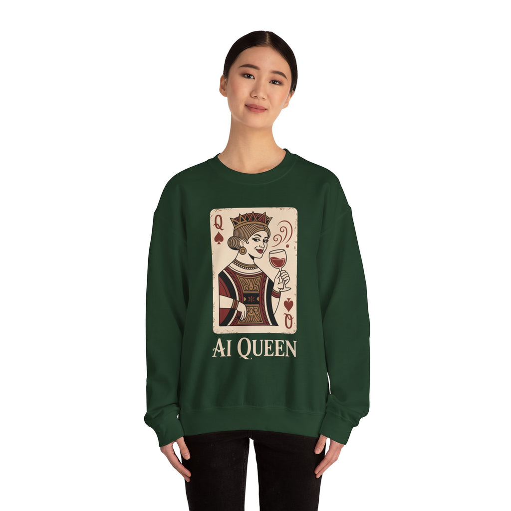 AI Queen "ROYAL ALGORITHM"  Unisex Heavy Blend Crewneck Sweatshirt