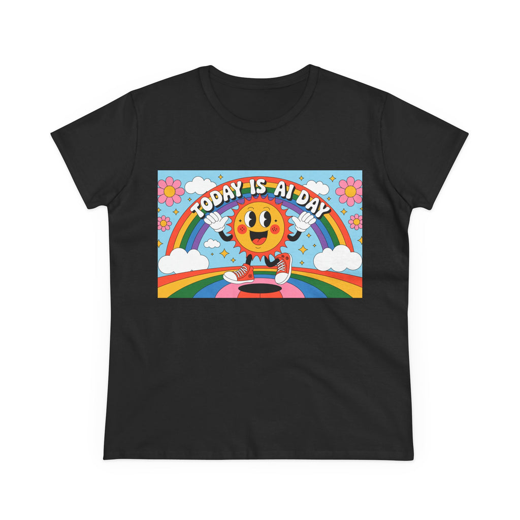 Today Is AI Day  "Sunshine Circuit" Women's Midweight Cotton Tee