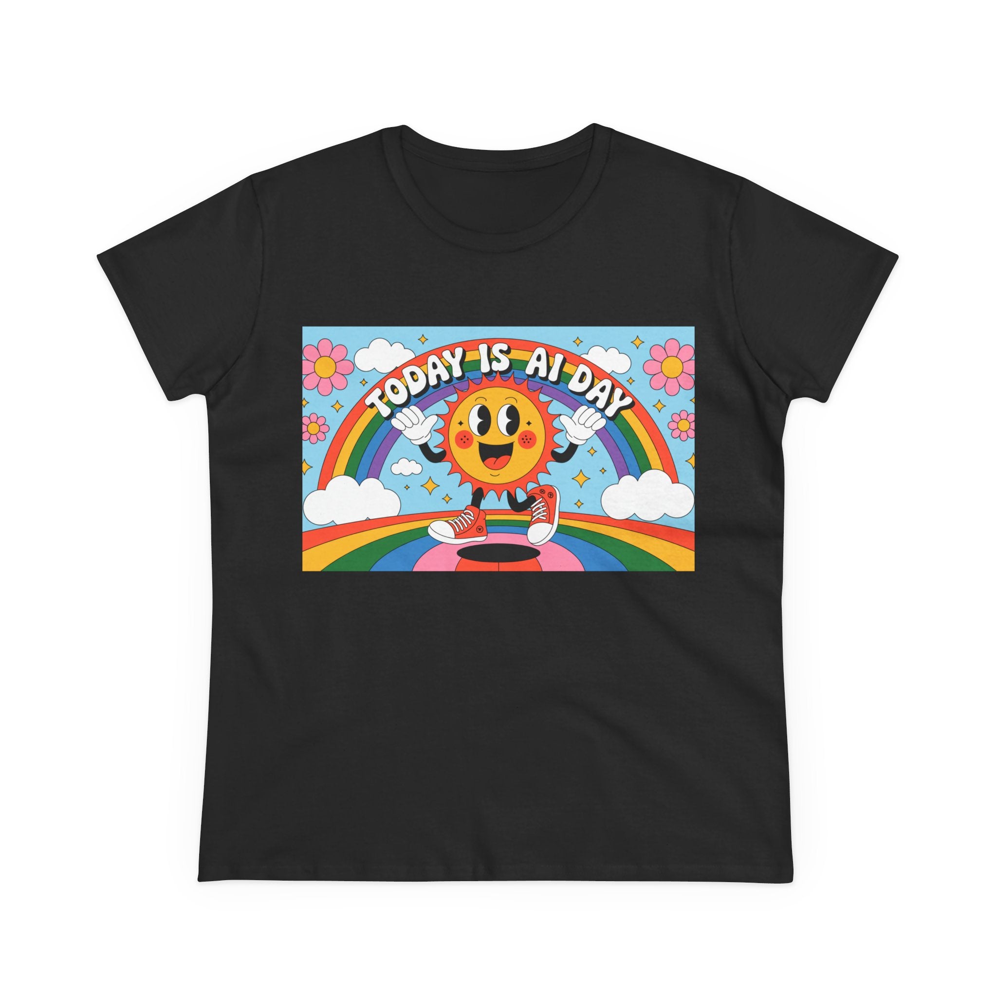 Today Is AI Day  "Sunshine Circuit" Women's Midweight Cotton Tee