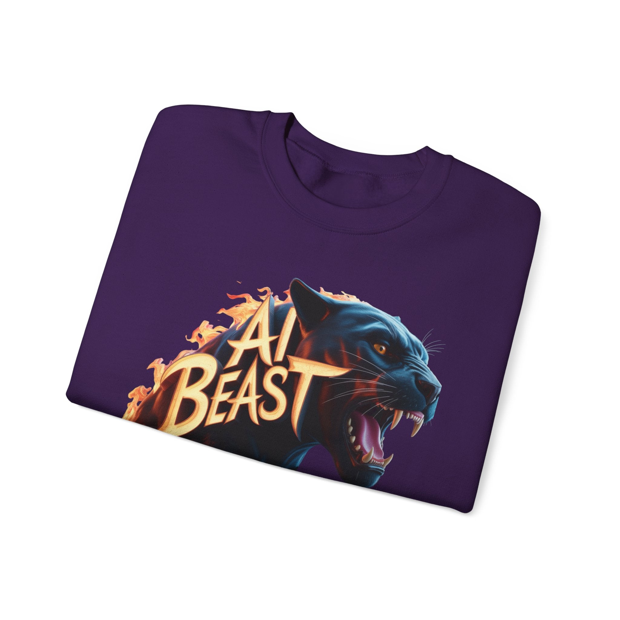 AI BEAST  "Wildfire Algorithm" Unisex Heavy Blend™ Crewneck Sweatshirt