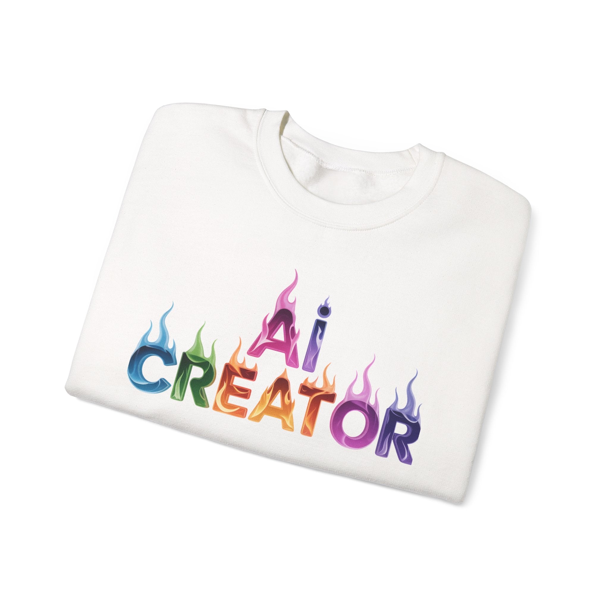 AI CREATOR  "Fire in the Code" Unisex Heavy Blend™ Crewneck Sweatshirt