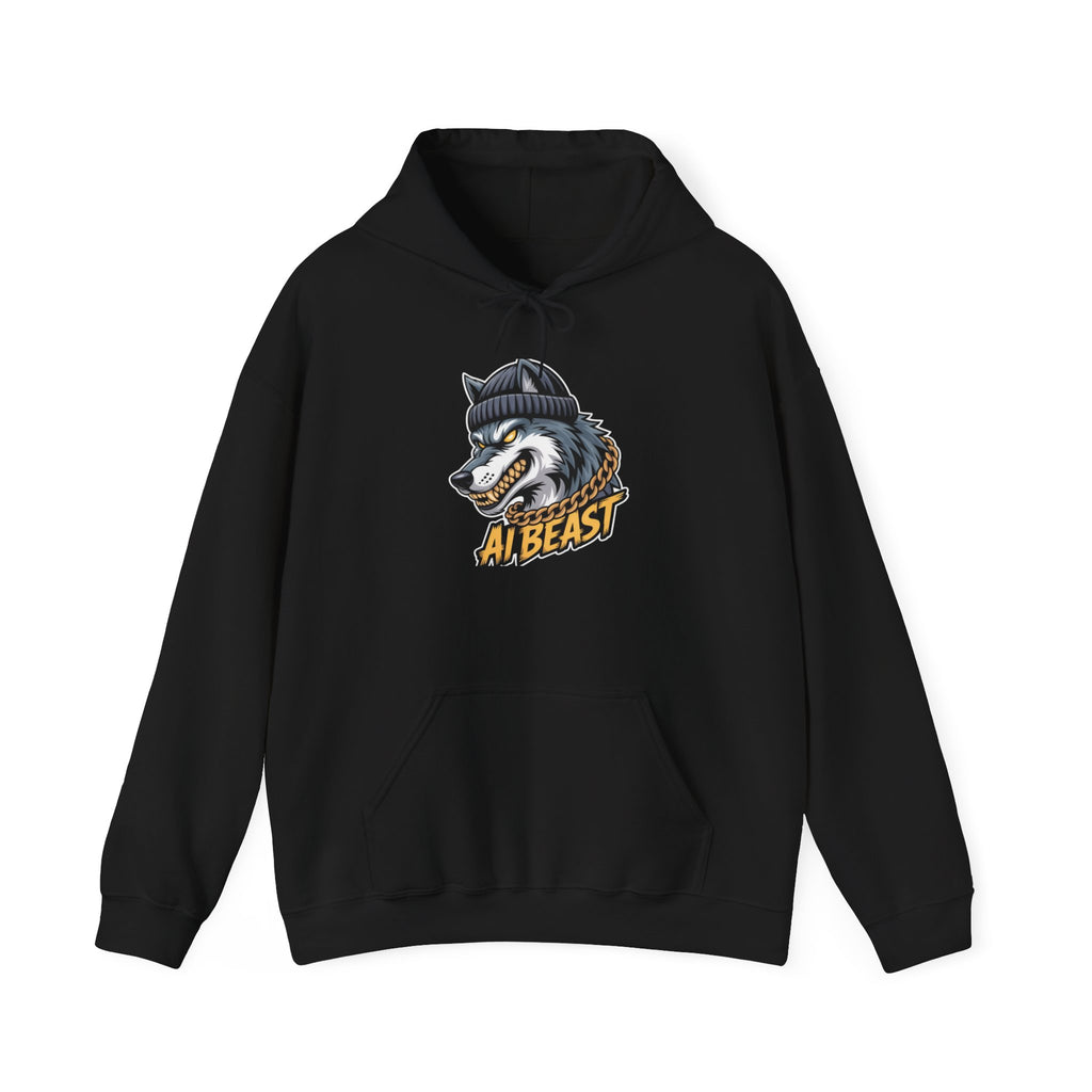 AI BEAST  "Wolf Byte Syndicate" Unisex Heavy Blend™ Hooded Sweatshirt
