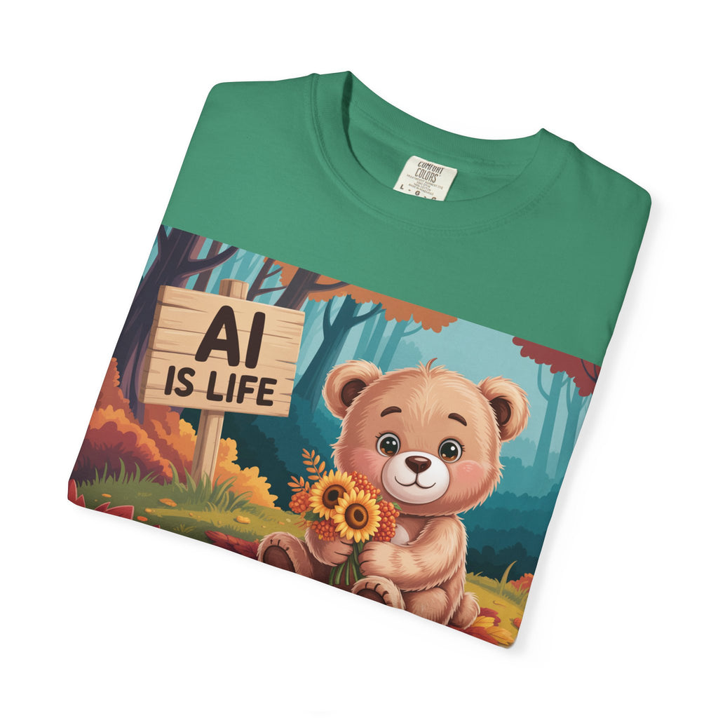 AI IS LIFE  " Cuddle Code "  Unisex Garment-Dyed T-shirt