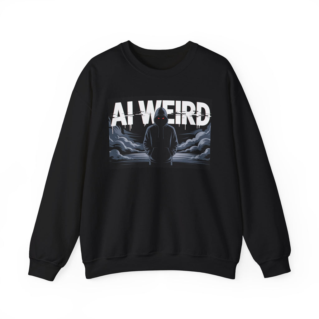AI WEIRD – “DARK DATA ENTITY” Unisex Heavy Blend™ Crewneck Sweatshirt