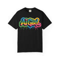 Ai Girl  "Graffiti Glow " Unisex Heavy Blend Garment-Dyed T-shirt