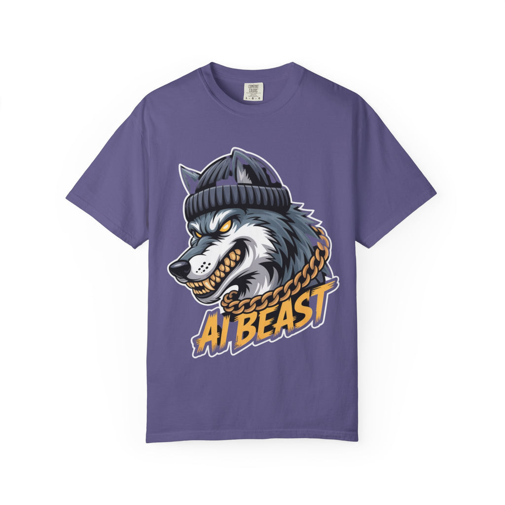 AI BEAST  "Wolf Byte Syndicate " Unisex Garment-Dyed T-shirt