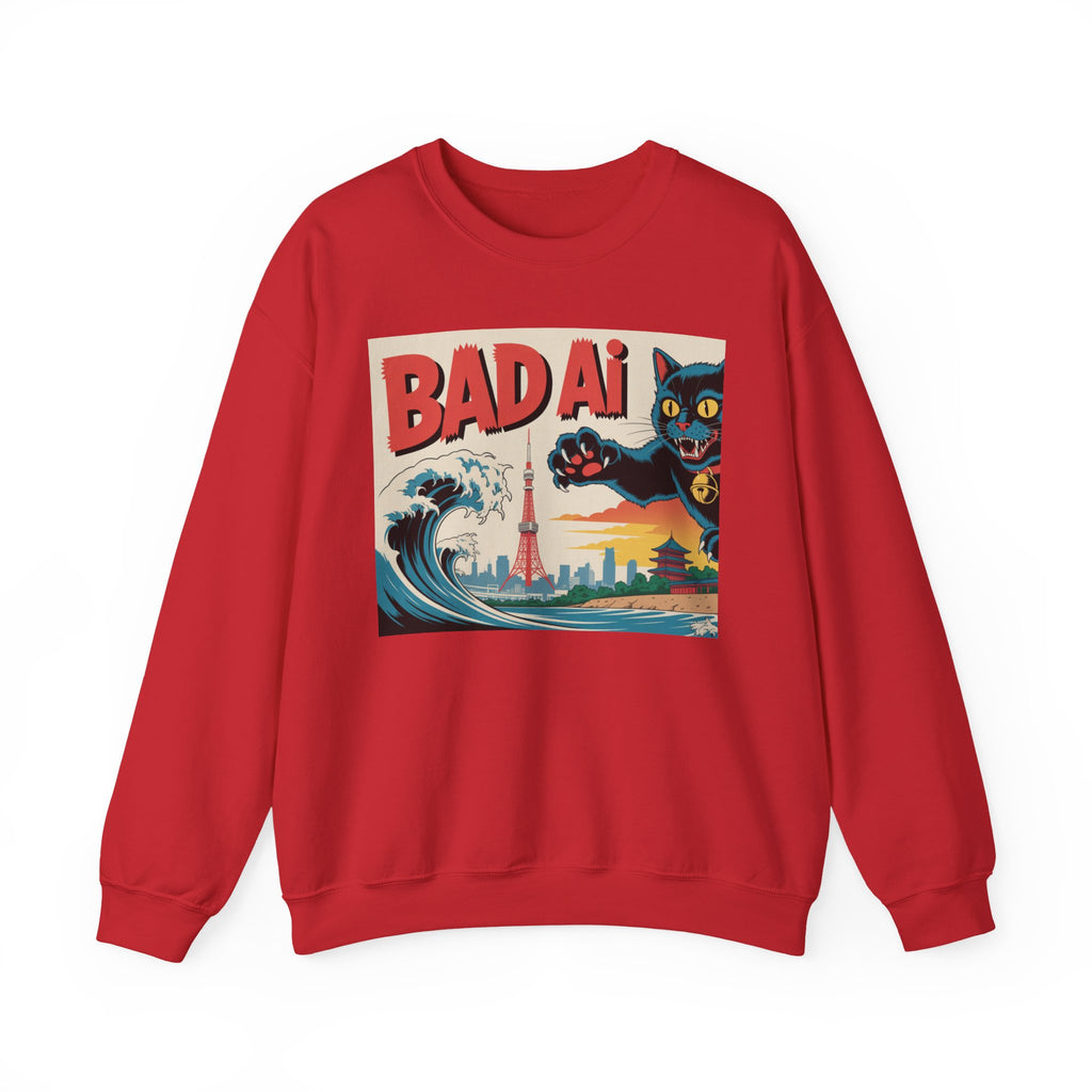 BAD AI  "Kaiju Kitty"  Unisex Heavy Blend™ Crewneck Sweatshirt