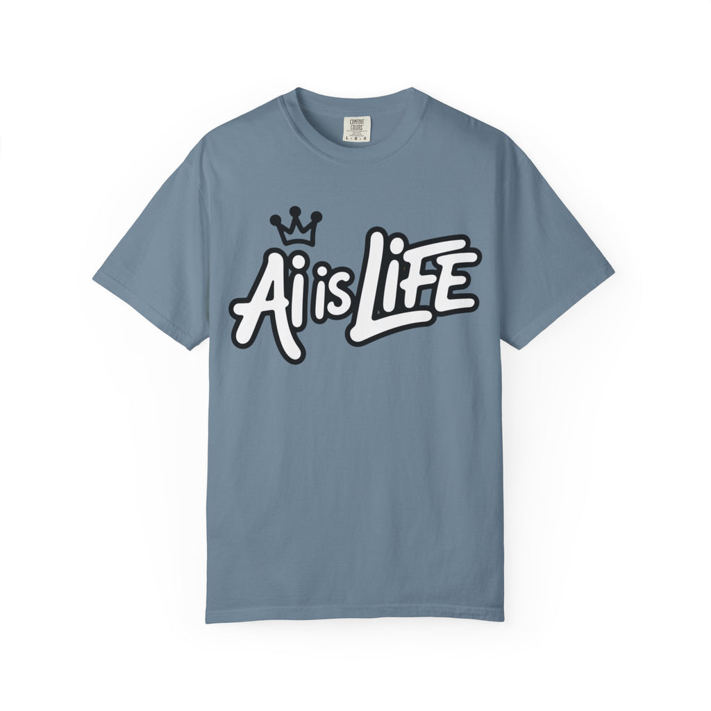 Ai is Life  "Crown Circuit" Unisex Garment-Dyed T-shirt