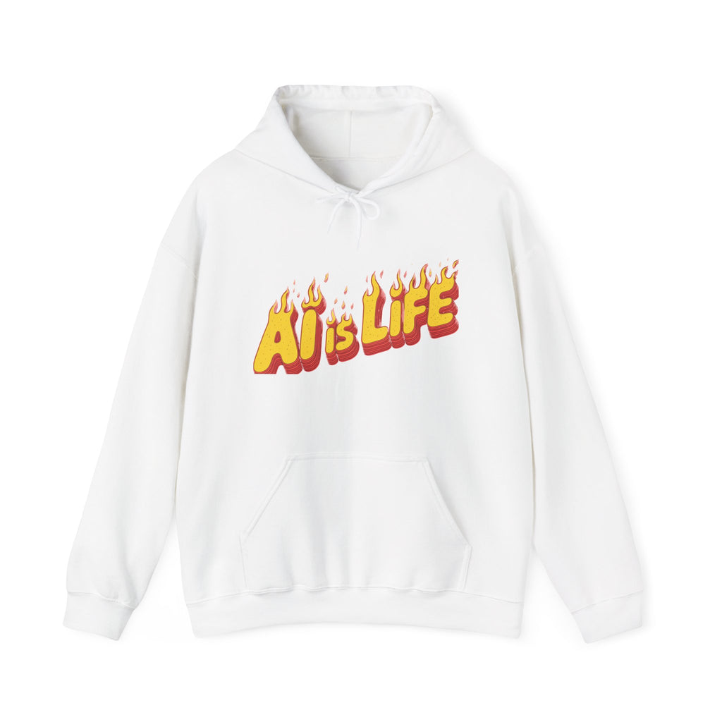 AI is LIFE “FLAME CODE” Unisex Heavy Blend™ Hooded Sweatshirt