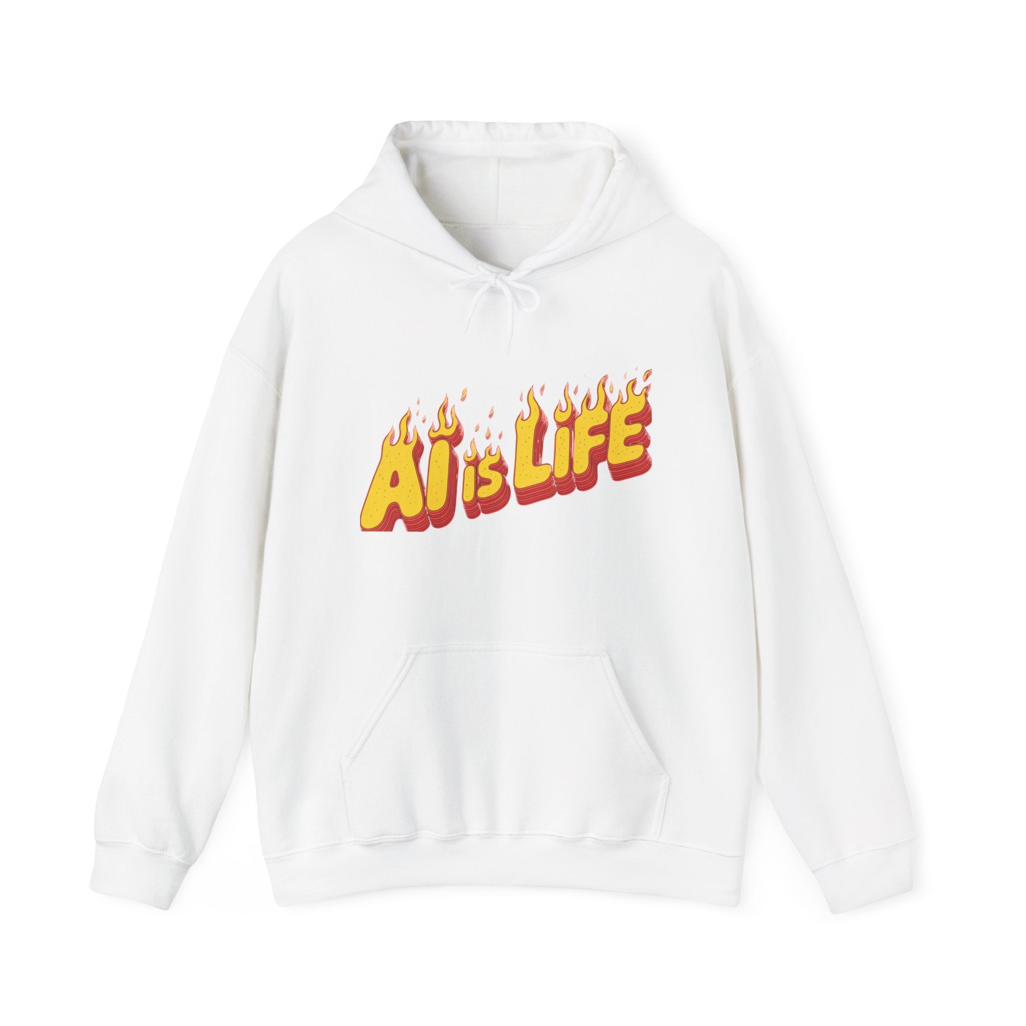 AI is LIFE “FLAME CODE” Unisex Heavy Blend™ Hooded Sweatshirt