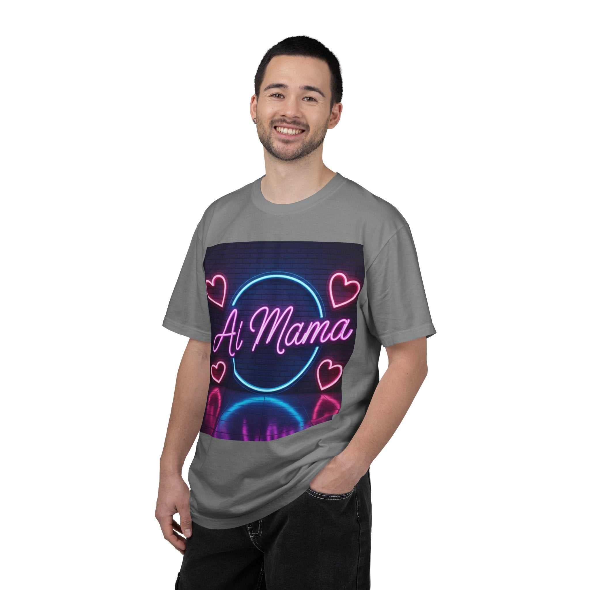 AI MAMA “Electric Love Loop” Unisex Garment-Dyed T-shirt