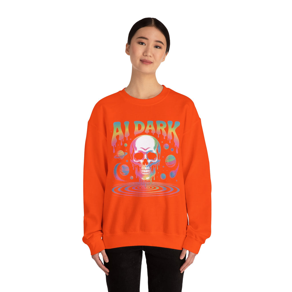 AI DARK “Death of Data” Unisex Heavy Blend™ Crewneck Sweatshirt