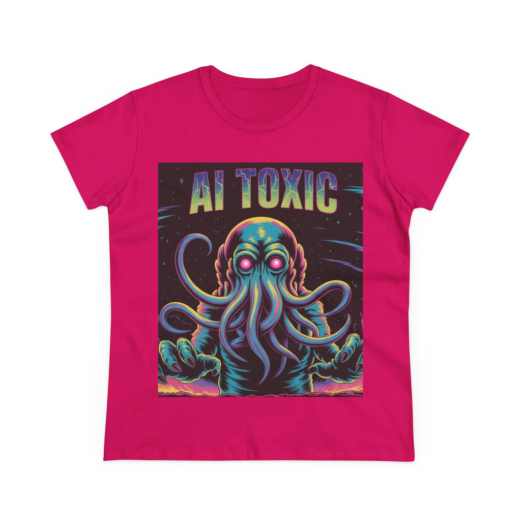 AI TOXIC  "Data Overlord" Women's Midweight Cotton Tee