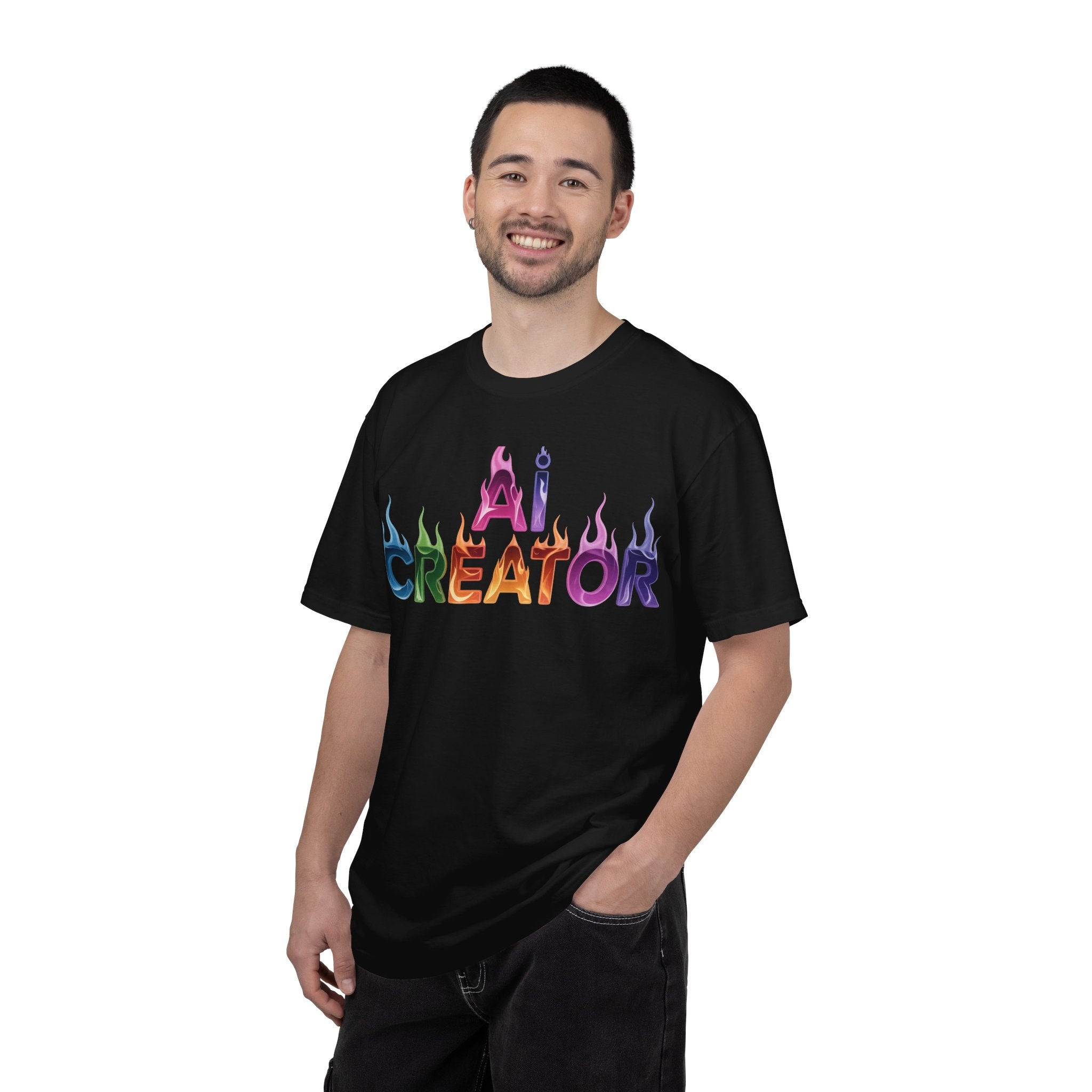 AI CREATOR  "Fire in the Code" Unisex Garment-Dyed T-shirt