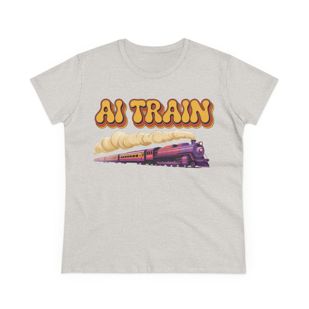 AI TRAIN  "Quantum Rail System" Women's Midweight Cotton Tee