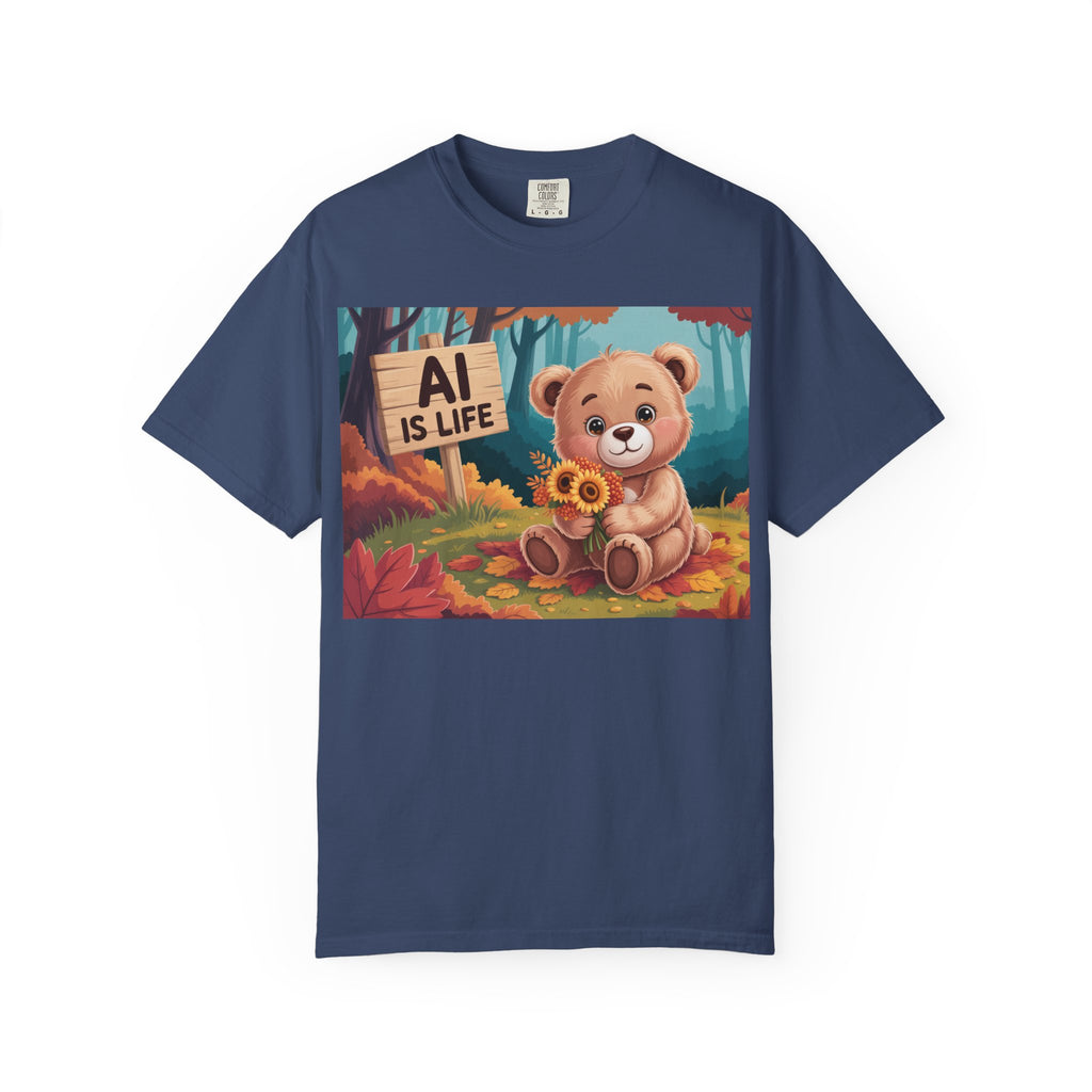 AI IS LIFE  " Cuddle Code "  Unisex Garment-Dyed T-shirt
